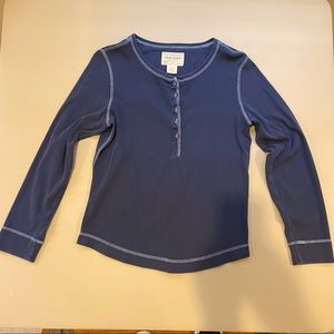 Eddie Bauer long sleeve cotton 3/4 button shirt. Womens medium